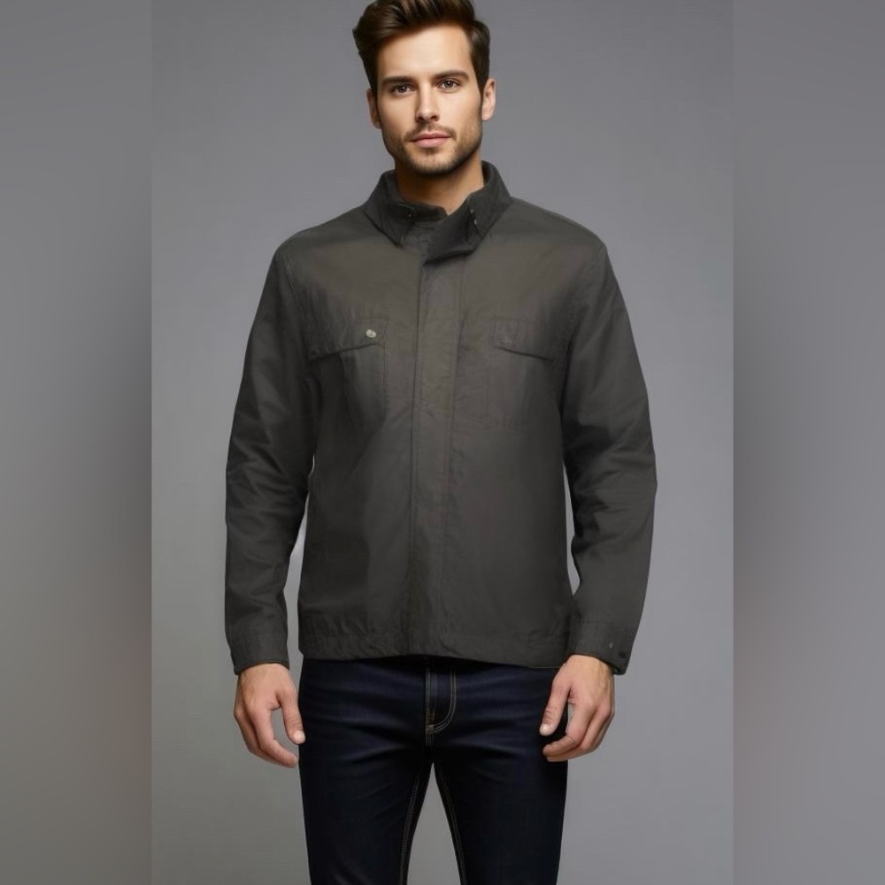 Andrew Marc Black Windbreaker Jacket